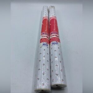 ConTact 18"X9' Rosebud Floral Self-Adhesive Shelf Liner 2 Rolls Made In USA VtG
